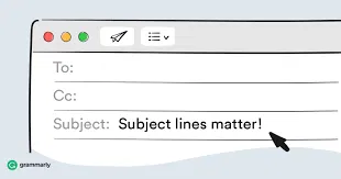 Email subject line example