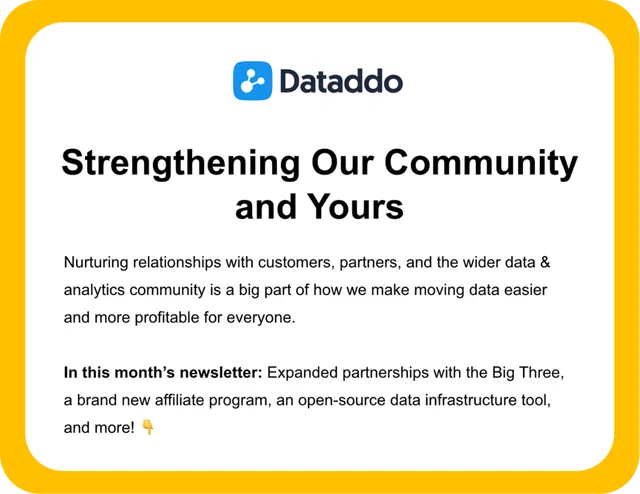 Introduction section of a B2B newsletter example