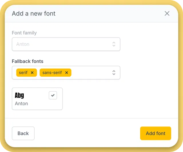 Adding fallback fonts to a custom font in Topol PRO application Adding fallback fonts to a custom font in Topol PRO application