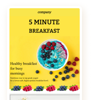 Healthy Breakfast Email Template