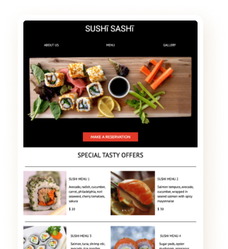 Restaurant Sushi Email Template