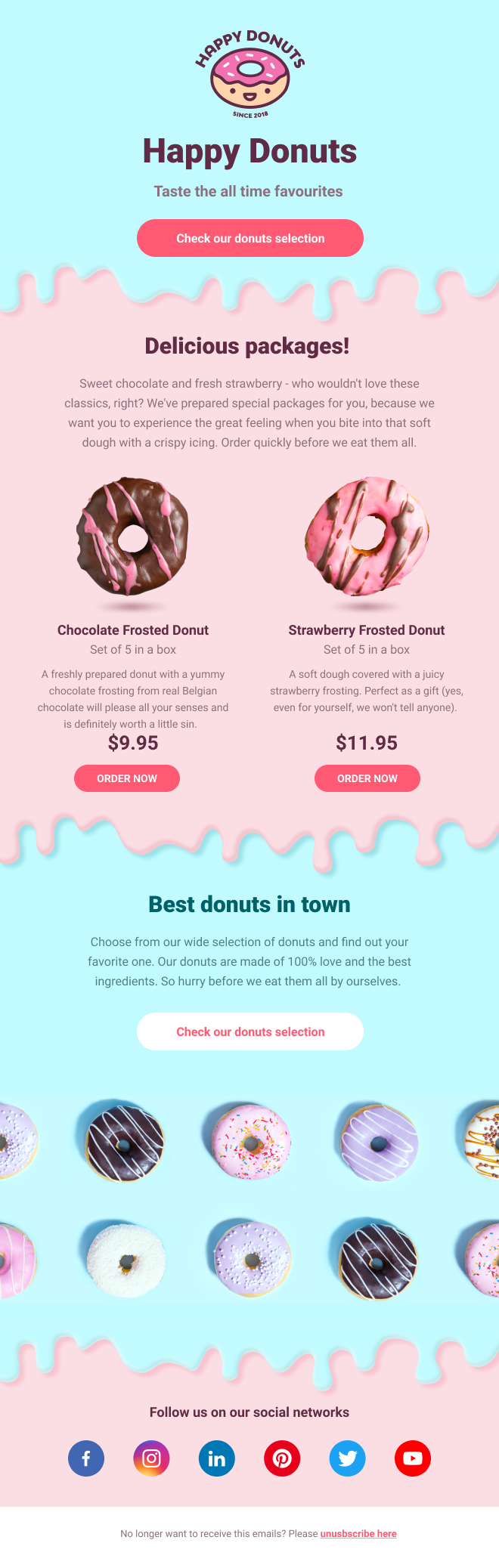 Happy Donuts promo email template